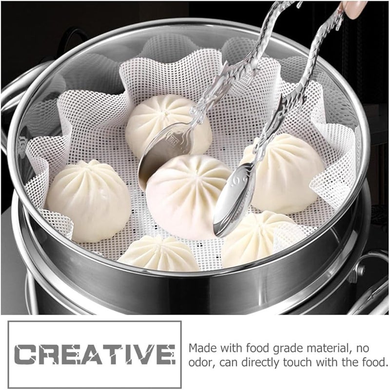 Silicone Steamer Pads Reusable Non Stick 30cm Round 2 Pack Healthy Cooking Food Steaming - Image 4